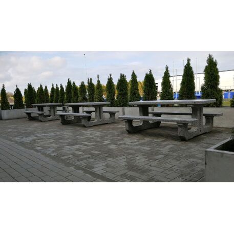 Concrete playing table and benches 2 pcs. '190x148xH/74cm / BS-223'