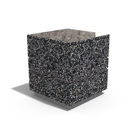 Betoninis su granito skalda lauko suolas 'kubas' '45x49xH/49cm / BS-149'