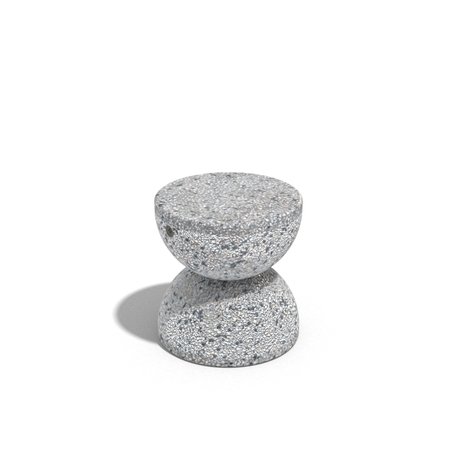 Betoninis su granito skalda lauko pufas, bortelis 'Ø 40xH/42cm / BS-112'
