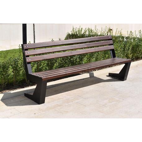 Modern style metal outdoor bench '191x56xH/82cm / MS-124'