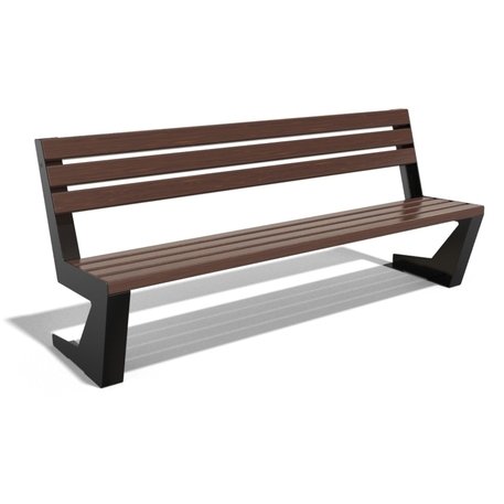 Modern style metal outdoor bench '191x56xH/82cm / MS-124'