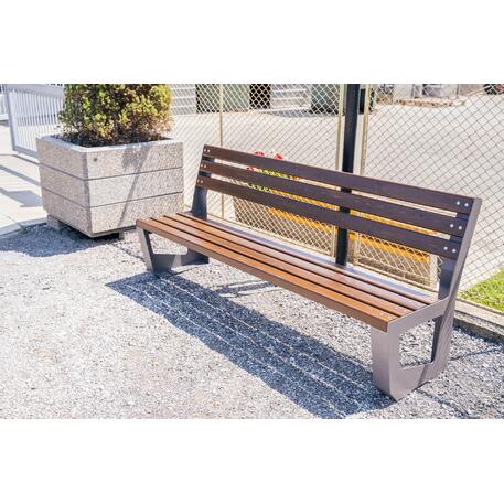 Modern style metal outdoor bench '191x61xH/80cm / MS-144'