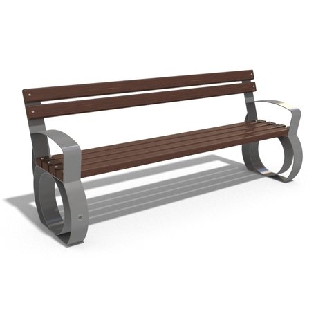 Outdoor metal bench with backrest '190x60xH/82cm / MS-87'