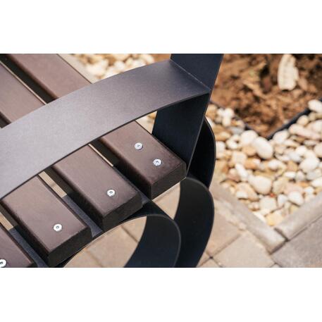 Outdoor metal bench with backrest '190x60xH/82cm / MS-87'