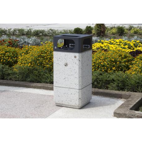 Concrete litter bin '39x39xH/90cm 30L / BS-182'