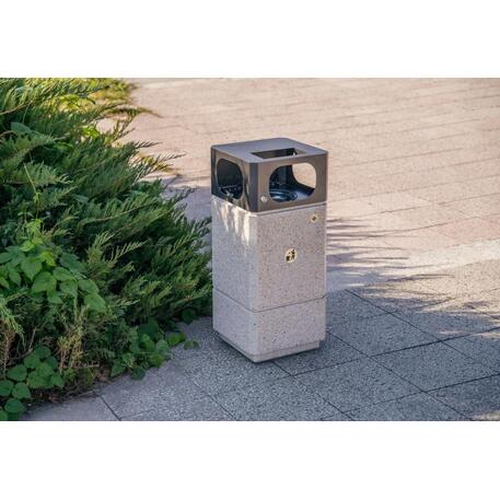 Concrete litter bin '30x30xH/70cm 15L / BS-216'