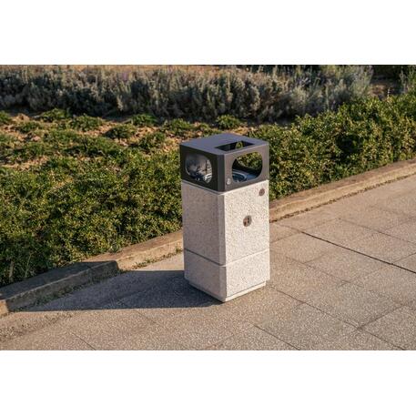 Бетонный уличный мусорный ящик '30x30xH/70cm 15L / BS-216'