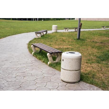 Concrete litter bin 'Ø 45xH/65cm 35L/ BS-36