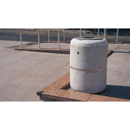 Abfallbehälter aus Beton 'Ø 45xH/65cm 35L / BS-36