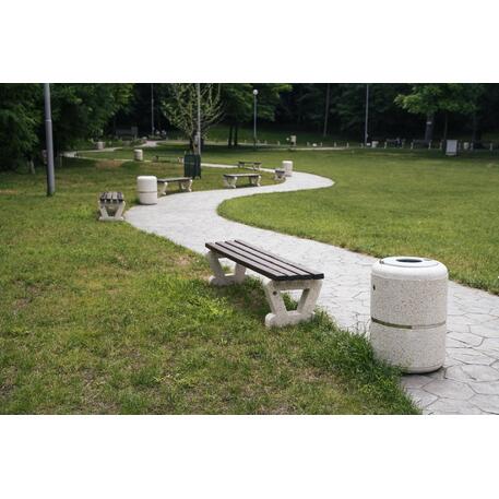 Abfallbehälter aus Beton 'Ø 45xH/65cm 35L / BS-36