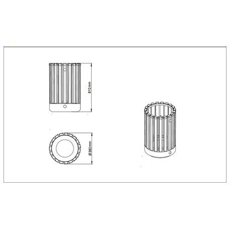 Abfallbehälter aus Beton 'Ø 38xH/61cm 35L / BS-43'