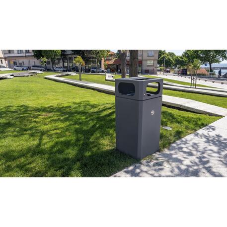 Metal litter bin '39x39xH/90cm 35L / BS-172'