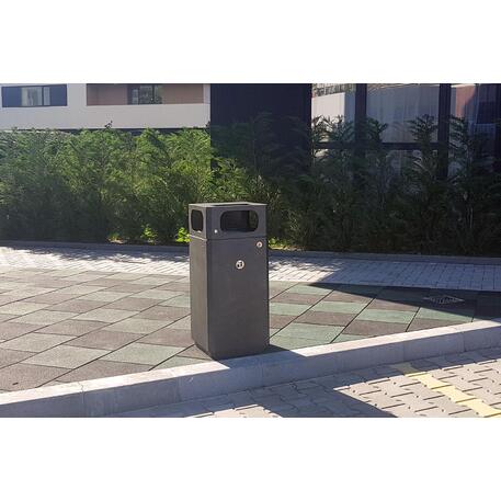 Metal litter bin '39x39xH/90cm 35L / BS-172'