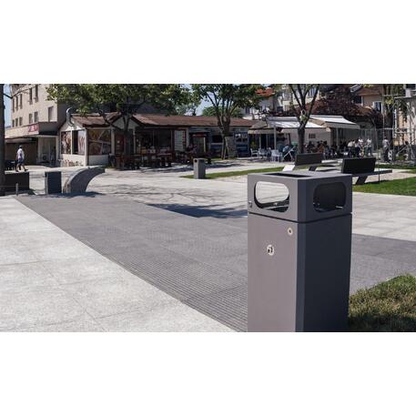 Metal litter bin '30x30xH/70cm 25L / BS-217'