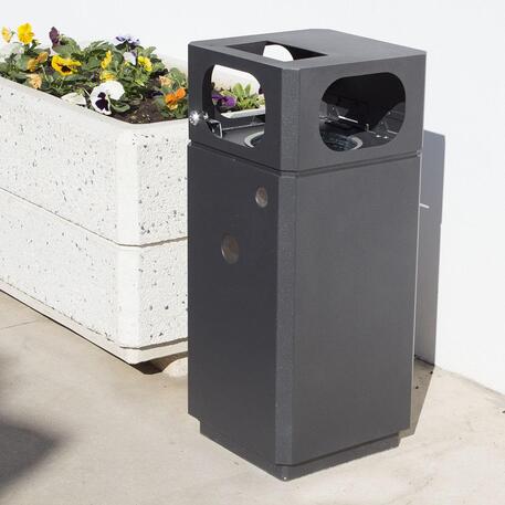 Metal litter bin '30x30xH/70cm 25L / BS-217'