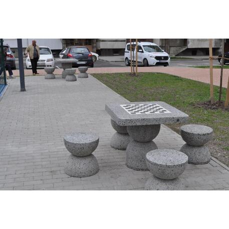 Concrete outdoor play table '80x80xH/70cm / BS-111'