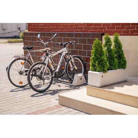 Betoninis dviračių stovas apdirbtas granito skalda 176x43xH/28cm / 5viet. / BS-167