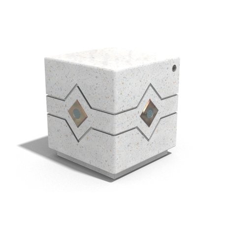 Betoninis su granito skalda atitvėrimo 'kubas' + LED apšv. '45x49xH/49cm / BS-150'