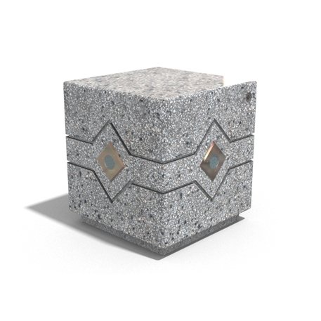 Betoninis su granito skalda atitvėrimo 'kubas' + LED apšv. '45x49xH/49cm / BS-150'