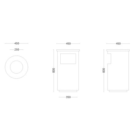 Metal litter bin 'MKP.11.04 / 60L'