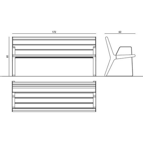 Metal bench 'Flow / 001251'