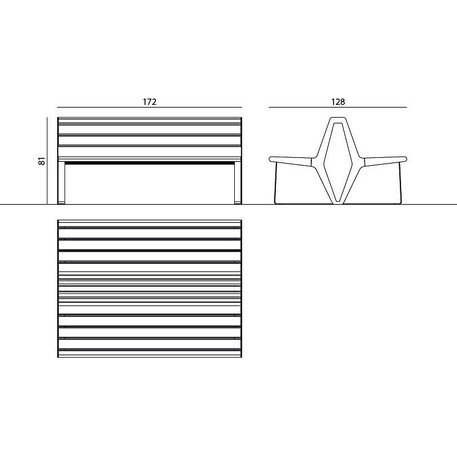 Metal bench 'Flow / 001255'