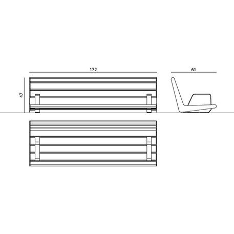 Metal bench 'Flow / 001256'