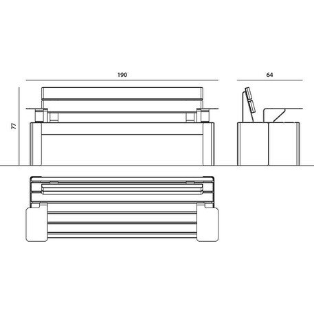 Metal bench 'Lido / 001242'