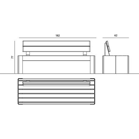 Metal bench 'Lido / 001243'