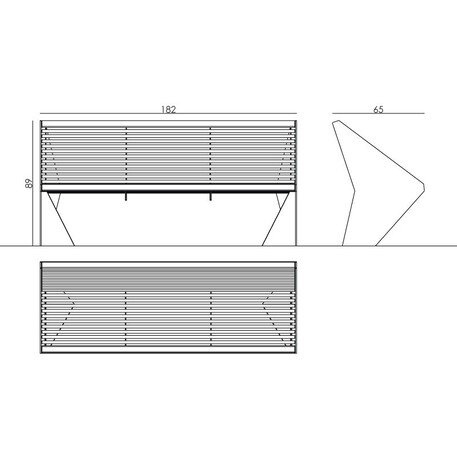 Metal bench 'Letter / 001273'