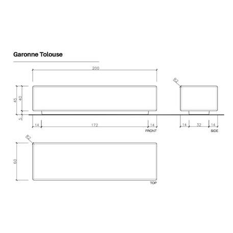 Бетонная скамья 'Garonne'