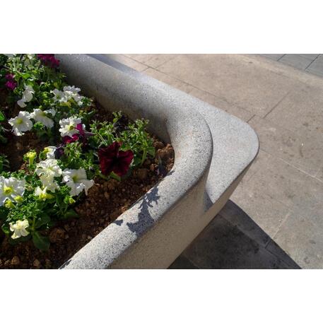 Concrete flower planter + bench 'Binaria'