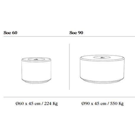 Betonbank 'LED / SOC'