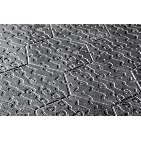 Šešiakampė šaligatvio betoninė plytelė, kolekcija 'Parallel'
