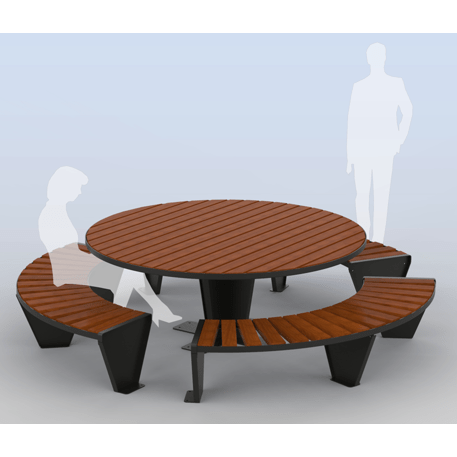 Metal bench + table '484'