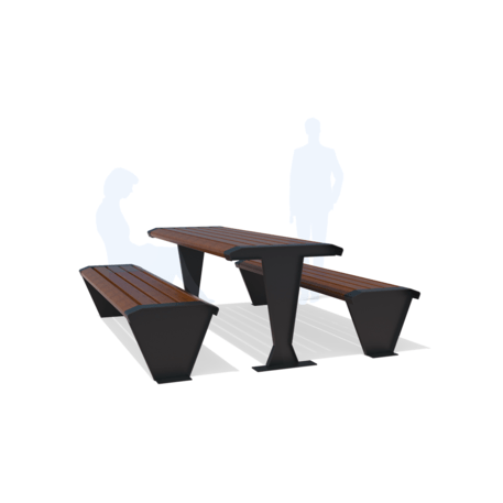 Metal bench + table '483'
