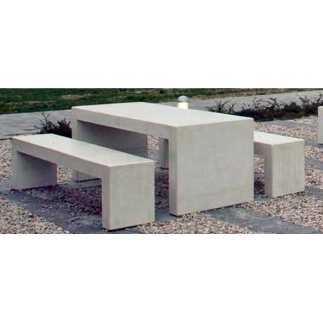Concrete bench + table 'Meta'