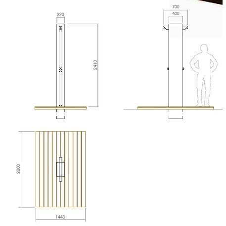 Душ из натурального гранита 'Seixilino Shower'