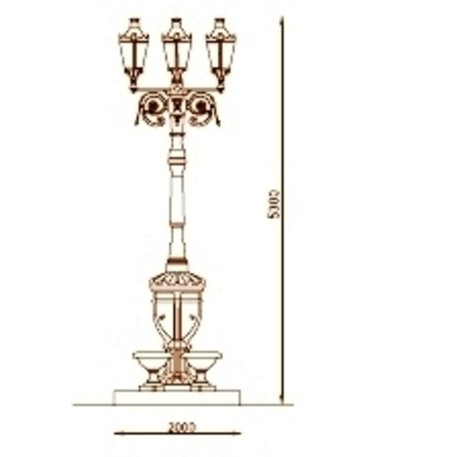 Miesto fontanas - geryklėlė + šviestuvas 'Canaletes'