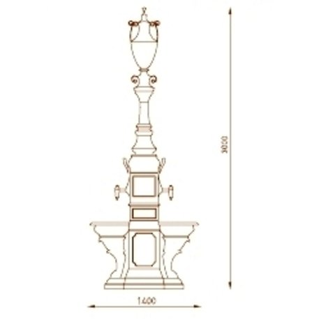 Outdoor drinking fountains of metal 'Imperial / Classic'