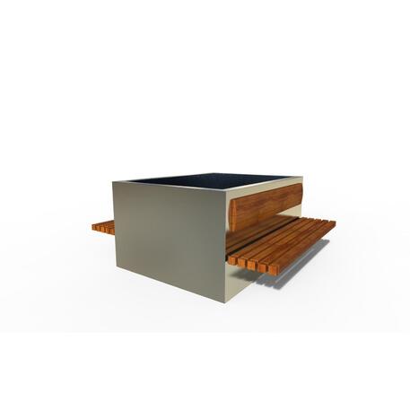 Metal bench + flower pot 'STF/23-04-05MDL'