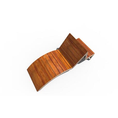 Lauko medinis gultas ir suolas iš IROKO medienos 'STF/22-04-13_01/MDL'