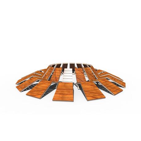 Lauko medinis gultas, šezlongas iš IROKO medienos 'STF/22-04-01/MDL'
