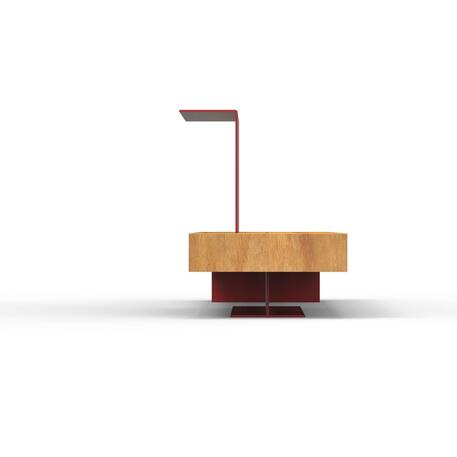 Metal flowerpot + bench 'STF/21-04-19_02MDL'