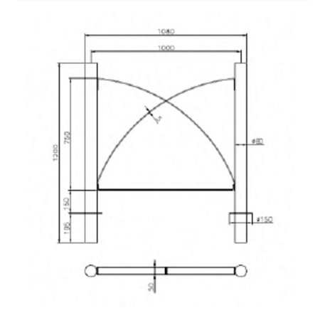 Schutzzaun aus Metall 'Sintesi'