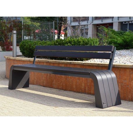 Panchina in cemento con schienale 'Vega Design'