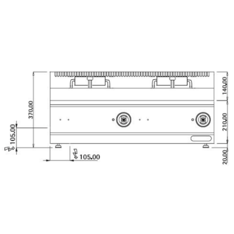 Elektrinė gruzdintuvė 'fritiūrinė' 10L+10L / 18kW 'Mario / 600'