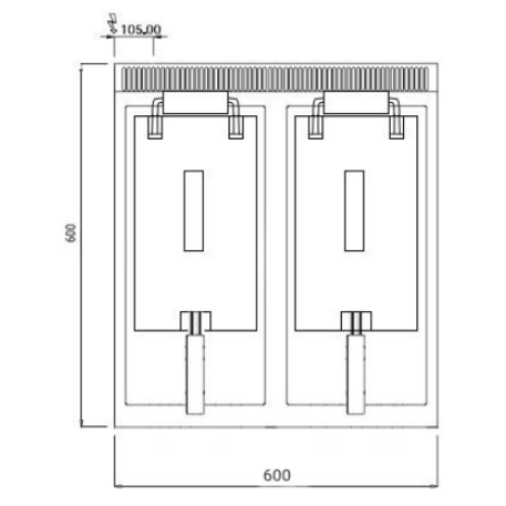 Elektrinė gruzdintuvė 'fritiūrinė' 10L+10L / 18kW 'Mario / 600'