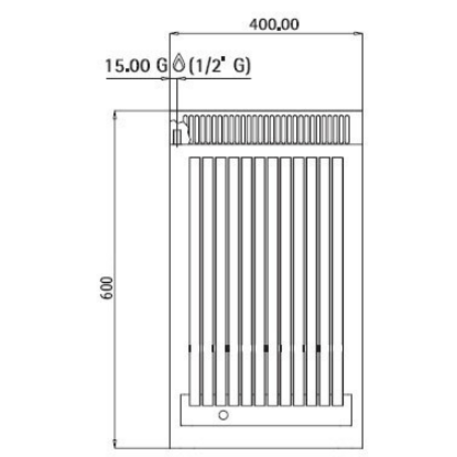 Dujinis lavos akmenų grilis 7kW 'Mario / 600'