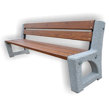 Бетонная скамейка со спинкой 'BDS/LB021'